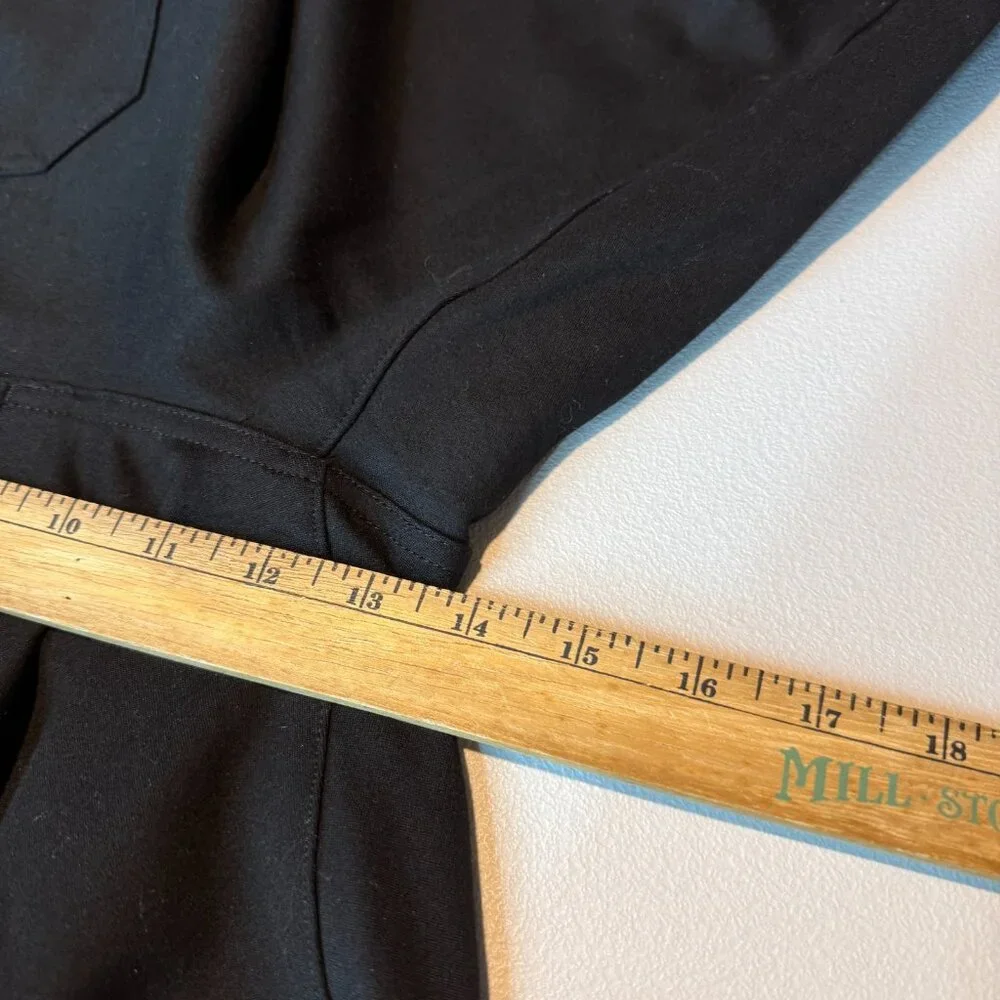 Quince Women 10 Ponte Cropped Wide Leg Pants Black Ultra Stretch Pull On Minimal - Picture 7 of 10